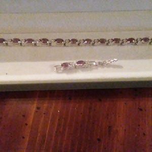 sterling silver and amethyst bracelet